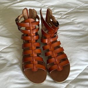 Gladiator Sandals Brown Leather 6.5